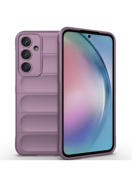 Samsung Galaxy A55 Için Kaymaz Yumuşak Silikon Telefon Kılıfı - Mor (Yurt Dışından)