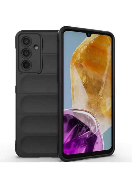 Samsung Galaxy M55 Için Kaymaz Yumuşak Silikon Telefon Kılıfı - Siyah (Yurt Dışından)