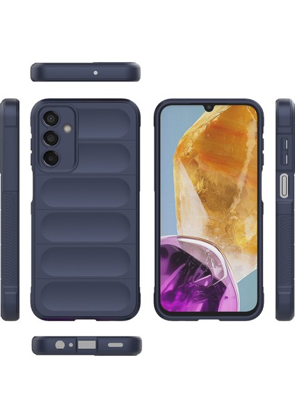 Samsung Galaxy M15 Için Kaymaz Yumuşak Silikon Telefon Kılıfı - Lacivert (Yurt Dışından)