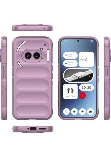 Nothing Phone 2A Için Kaymaz Yumuşak Silikon Telefon Kılıfı - Mor (Yurt Dışından)