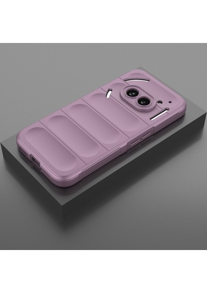 Nothing Phone 2A Için Kaymaz Yumuşak Silikon Telefon Kılıfı - Mor (Yurt Dışından)