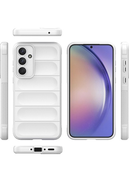 Samsung Galaxy A35 Için Kaymaz Yumuşak Silikon Telefon Kılıfı - Beyaz (Yurt Dışından)