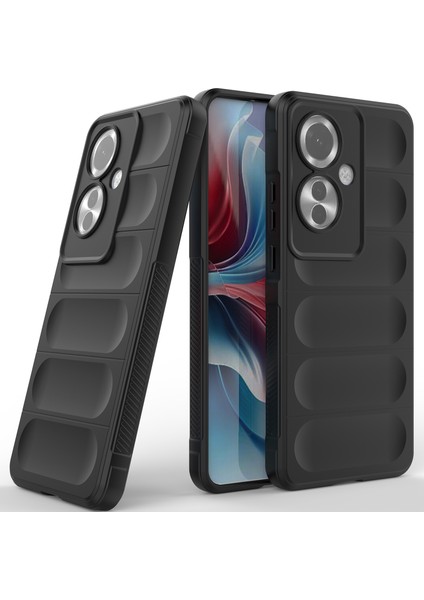 Oppo RENO11 F Için Kaymaz Yumuşak Silikon Telefon Kılıfı - Siyah (Yurt Dışından)