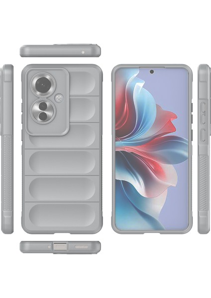 Oppo RENO11 F Için Kaymaz Yumuşak Silikon Telefon Kılıfı - Gri (Yurt Dışından) fiyatları