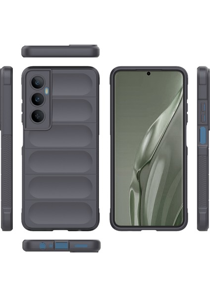 Realme C65 4g Için Kaymaz Yumuşak Silikon Telefon Kılıfı - Koyu Gri (Yurt Dışından)