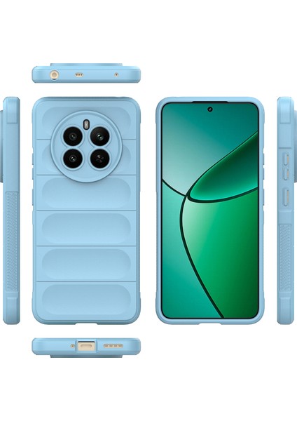 Realme 12+ Için Kaymaz Yumuşak Silikon Telefon Kılıfı - Mavi (Yurt Dışından) modelleri