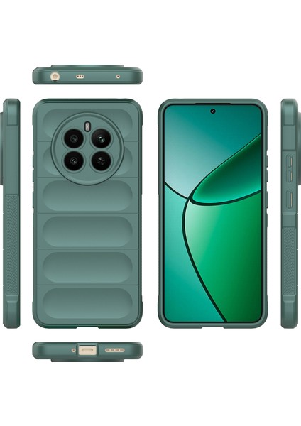 Realme 12+ Için Kaymaz Yumuşak Silikon Telefon Kılıfı - Yeşil (Yurt Dışından) modelleri