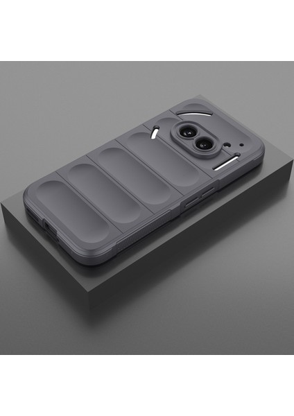 Nothing Phone 2A Için Kaymaz Yumuşak Silikon Telefon Kılıfı - Koyu Gri (Yurt Dışından) modelleri