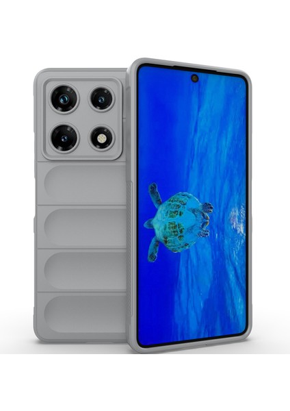 Infinix Note 30 Pro Için Kaymaz Yumuşak Silikon Telefon Kılıfı - Gri (Yurt Dışından)