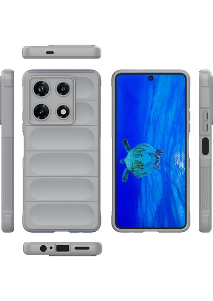 Infinix Note 30 Pro Için Kaymaz Yumuşak Silikon Telefon Kılıfı - Gri (Yurt Dışından)