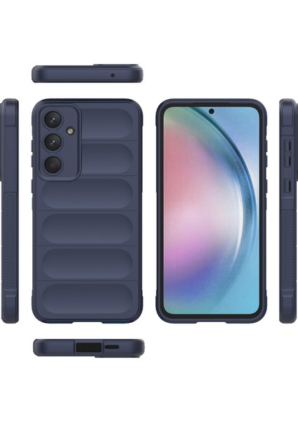 Samsung Galaxy A55 Için Kaymaz Yumuşak Silikon Telefon Kılıfı - Lacivert (Yurt Dışından)