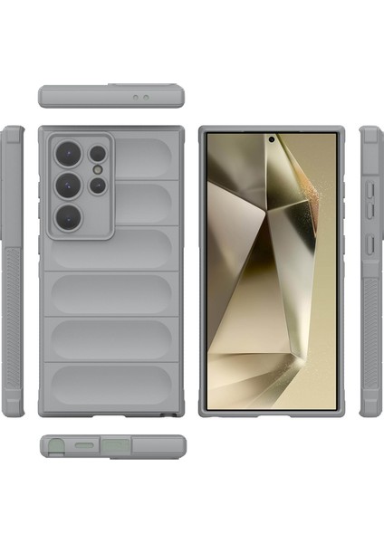 Samsung Galaxy S24 Ultra Için Kaymaz Yumuşak Silikon Telefon Kılıfı - Gri (Yurt Dışından) fiyatları