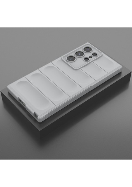 Samsung Galaxy S24 Ultra Için Kaymaz Yumuşak Silikon Telefon Kılıfı - Gri (Yurt Dışından) modelleri