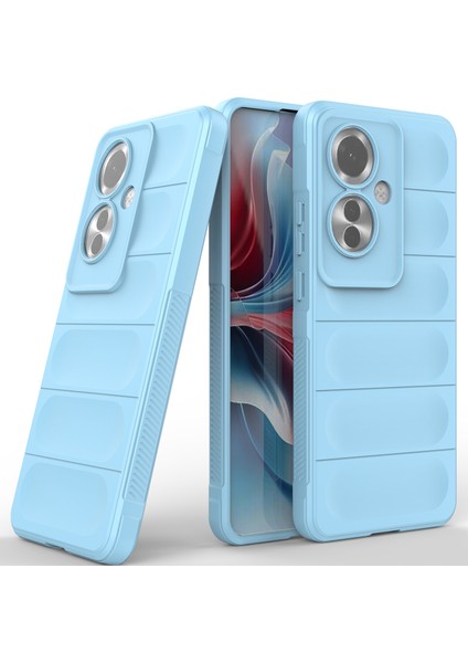 Oppo RENO11 F Için Kaymaz Yumuşak Silikon Telefon Kılıfı - Mavi (Yurt Dışından)