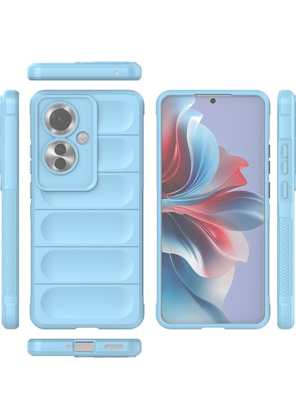 Oppo RENO11 F Için Kaymaz Yumuşak Silikon Telefon Kılıfı - Mavi (Yurt Dışından) modelleri