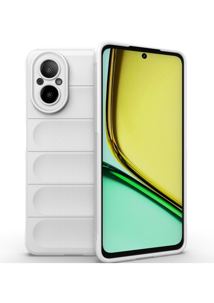 Realme C67 4g Için Kaymaz Yumuşak Silikon Telefon Kılıfı - Beyaz (Yurt Dışından)