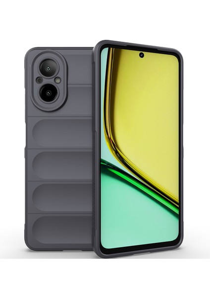 Realme C67 4g Için Kaymaz Yumuşak Silikon Telefon Kılıfı - Koyu Gri (Yurt Dışından)