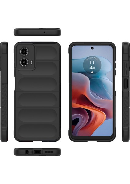 Motorola Moto G34 Için Kaymaz Yumuşak Silikon Telefon Kılıfı - Siyah (Yurt Dışından) modelleri