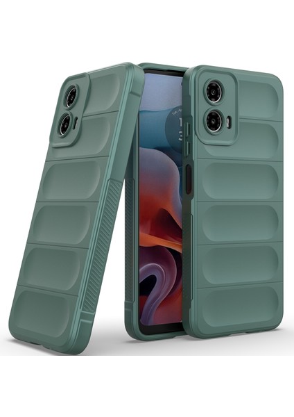 Motorola Moto G34 Için Kaymaz Yumuşak Silikon Telefon Kılıfı - Yeşil (Yurt Dışından)