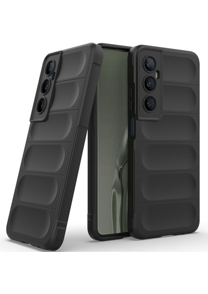 Realme C65 4g Için Kaymaz Yumuşak Silikon Telefon Kılıfı - Siyah (Yurt Dışından)