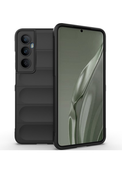 Realme C65 4g Için Kaymaz Yumuşak Silikon Telefon Kılıfı - Siyah (Yurt Dışından)