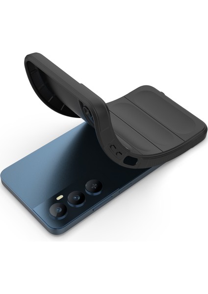 Realme C65 4g Için Kaymaz Yumuşak Silikon Telefon Kılıfı - Siyah (Yurt Dışından)