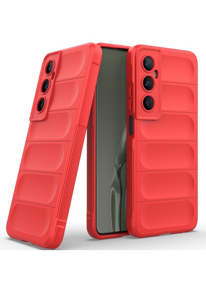 Realme C65 4g Için Kaymaz Yumuşak Silikon Telefon Kılıfı - Kırmızı (Yurt Dışından)