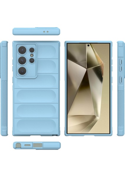 Samsung Galaxy S24 Ultra Için Kaymaz Yumuşak Silikon Telefon Kılıfı - Mavi (Yurt Dışından) modelleri