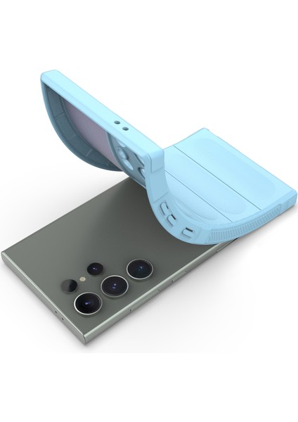 Samsung Galaxy S24 Ultra Için Kaymaz Yumuşak Silikon Telefon Kılıfı - Mavi (Yurt Dışından) fırsatları