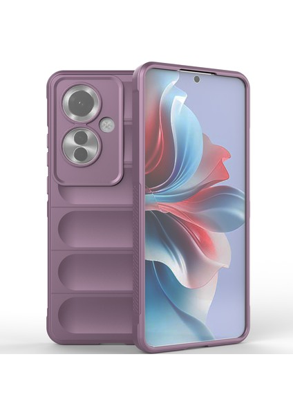 Oppo RENO11 F Için Kaymaz Yumuşak Silikon Telefon Kılıfı - Mor (Yurt Dışından)