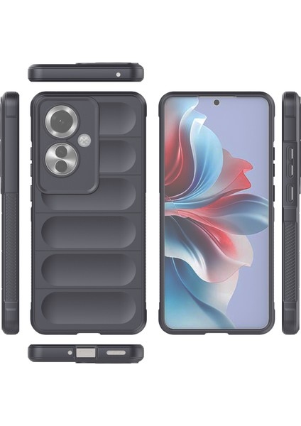 Oppo RENO11 F Için Kaymaz Yumuşak Silikon Telefon Kılıfı - Koyu Gri (Yurt Dışından) fiyatları