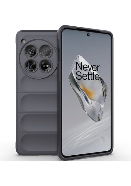 Oneplus 12 5g Için Kaymaz Yumuşak Silikon Telefon Kılıfı - Koyu Gri (Yurt Dışından)