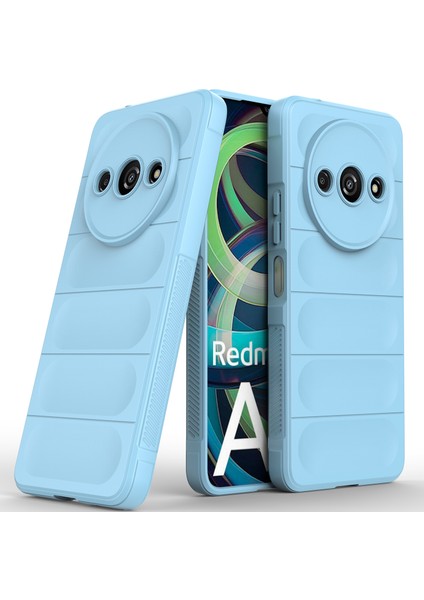 Xiaomi Redmi A3 Için Kaymaz Yumuşak Silikon Telefon Kılıfı - Mavi (Yurt Dışından)