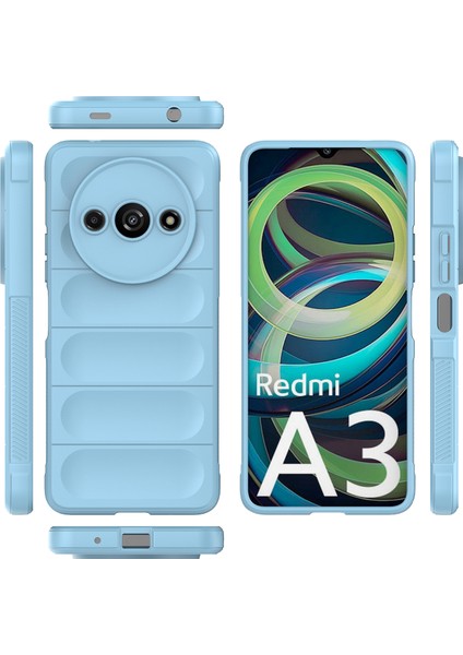 Xiaomi Redmi A3 Için Kaymaz Yumuşak Silikon Telefon Kılıfı - Mavi (Yurt Dışından) modelleri