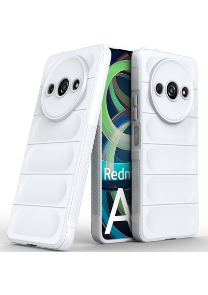 Xiaomi Redmi A3 Için Kaymaz Yumuşak Silikon Telefon Kılıfı - Beyaz (Yurt Dışından)