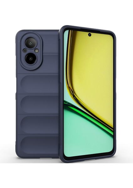 Realme C67 4g Için Kaymaz Yumuşak Silikon Telefon Kılıfı - Lacivert (Yurt Dışından)