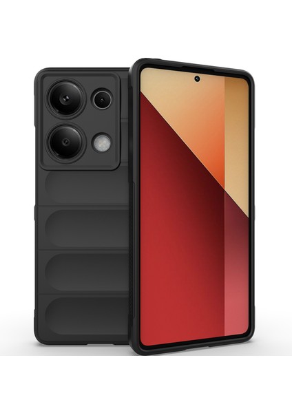 Xiaomi Redmi Note 13 Pro 4g Için Kaymaz Yumuşak Silikon Telefon Kılıfı - Siyah (Yurt Dışından)