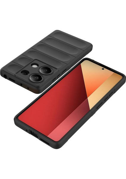 Xiaomi Redmi Note 13 Pro 4g Için Kaymaz Yumuşak Silikon Telefon Kılıfı - Siyah (Yurt Dışından)