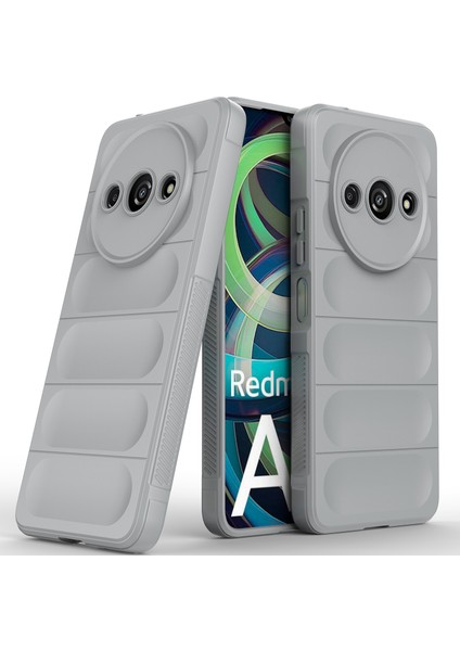 Xiaomi Redmi A3 Için Kaymaz Yumuşak Silikon Telefon Kılıfı - Gri (Yurt Dışından)