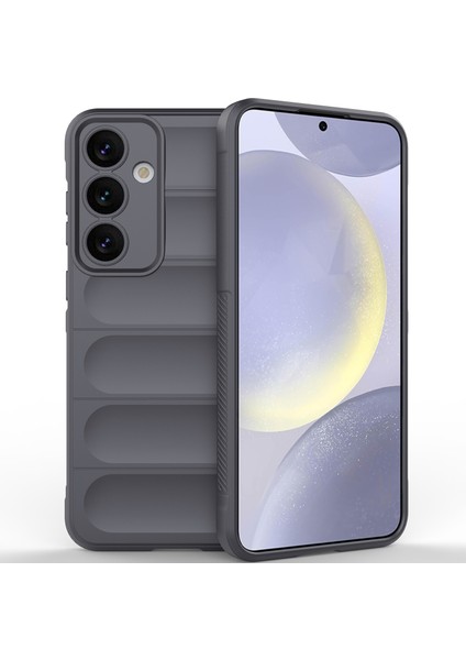 Samsung Galaxy S24+ Için Kaymaz Yumuşak Silikon Telefon Kılıfı - Koyu Gri (Yurt Dışından)