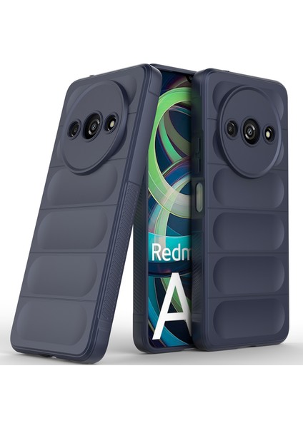 Xiaomi Redmi A3 Için Kaymaz Yumuşak Silikon Telefon Kılıfı - Lacivert (Yurt Dışından)