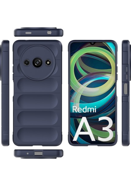 Xiaomi Redmi A3 Için Kaymaz Yumuşak Silikon Telefon Kılıfı - Lacivert (Yurt Dışından) modelleri