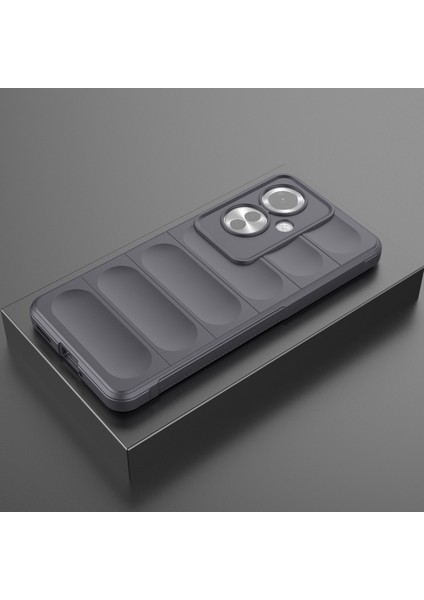Oppo RENO11 F Için Kaymaz Yumuşak Silikon Telefon Kılıfı - Koyu Gri (Yurt Dışından) modelleri