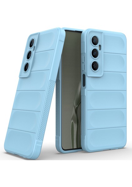 Realme C65 4g Için Kaymaz Yumuşak Silikon Telefon Kılıfı - Mavi (Yurt Dışından)