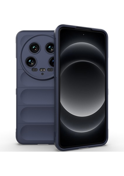 Xiaomi 14 Ultra Için Kaymaz Yumuşak Silikon Telefon Kılıfı - Lacivert (Yurt Dışından)