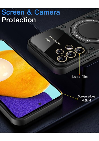 Samsung Galaxy A52 A52S 5g Için Çift Katmanlı Manyetik Halka Lens Standı Telefon Kılıfı - Yeşil (Yurt Dışından) indirimleri