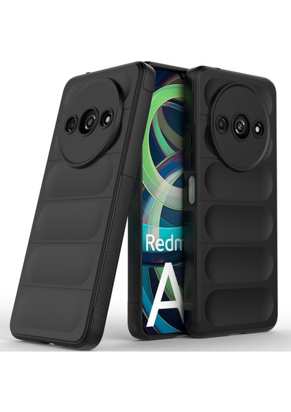 Xiaomi Redmi A3 Için Kaymaz Yumuşak Silikon Telefon Kılıfı - Siyah (Yurt Dışından)