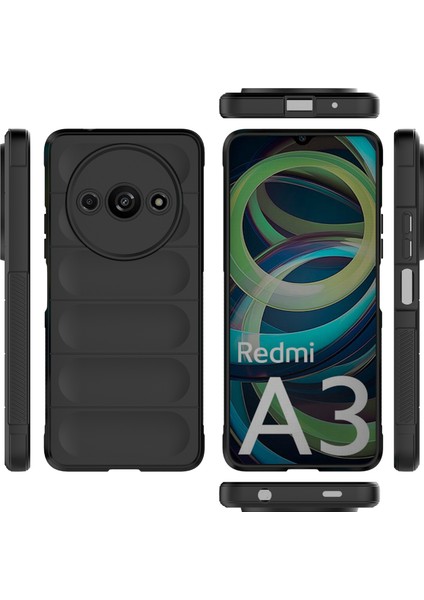 Xiaomi Redmi A3 Için Kaymaz Yumuşak Silikon Telefon Kılıfı - Siyah (Yurt Dışından) modelleri
