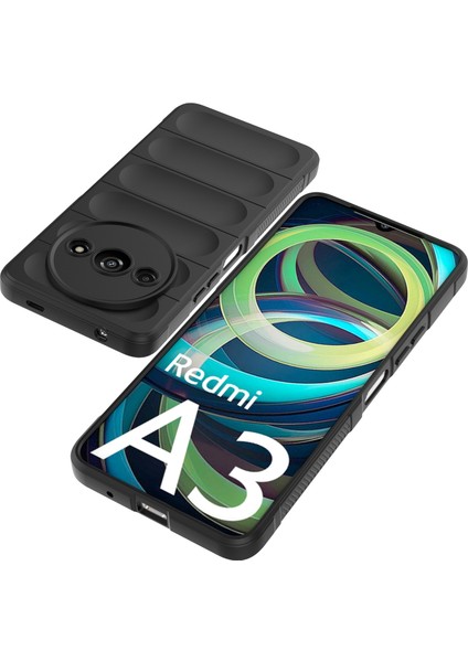 Xiaomi Redmi A3 Için Kaymaz Yumuşak Silikon Telefon Kılıfı - Siyah (Yurt Dışından) indirimleri