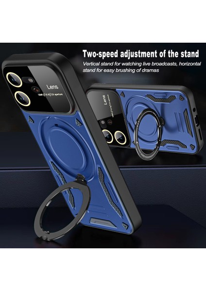 Xiaomi 13T / 13T Pro /redmi K60 Ultra Için Çift Katmanlı Manyetik Halka Lens Standı Telefon Kılıfı - Kırmızı (Yurt Dışından) fırsatları